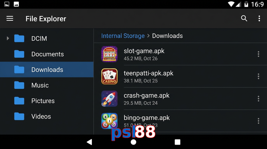 Main screen of Psl88 gameapk page for PK players