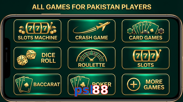 Main screen of Psl88 games page for PK players